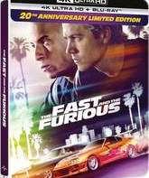 Форсаж (Юбилейное издание Zavvi Exclusive Steelbook) [4K UHD Blu-ray] / The Fast and the Furious (20th Anniversary Limited Edition Steelbook 4K)
