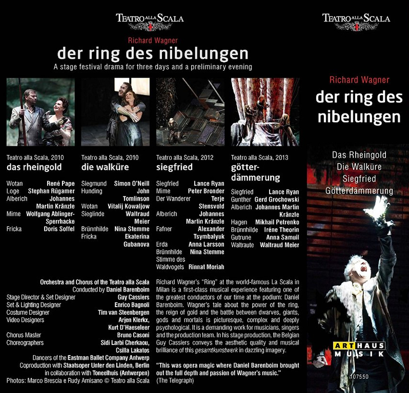 Обзор лицензионного диска Wagner: Der Ring des Nibelungen - Teatro alla